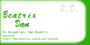 beatrix dan business card